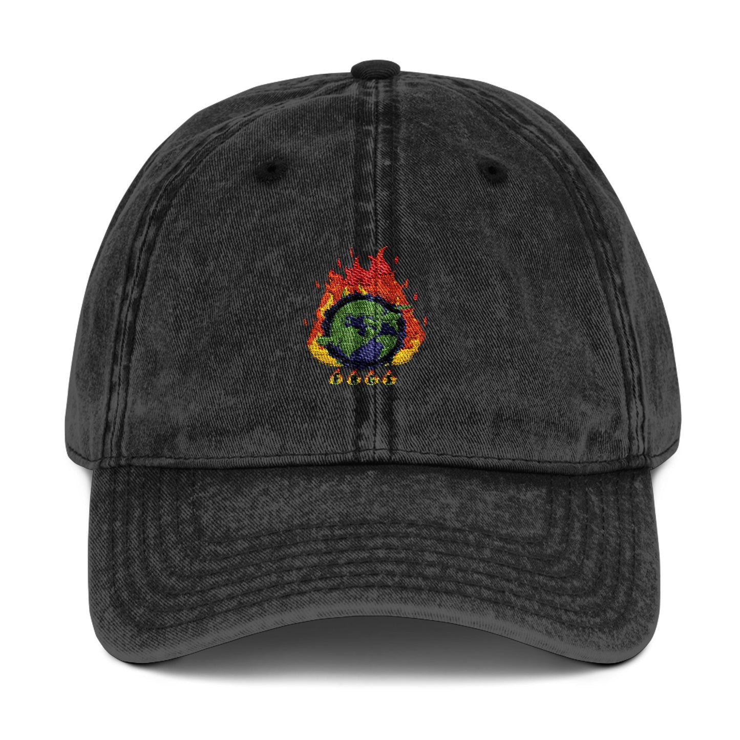 World on fire embroidered Dad hats