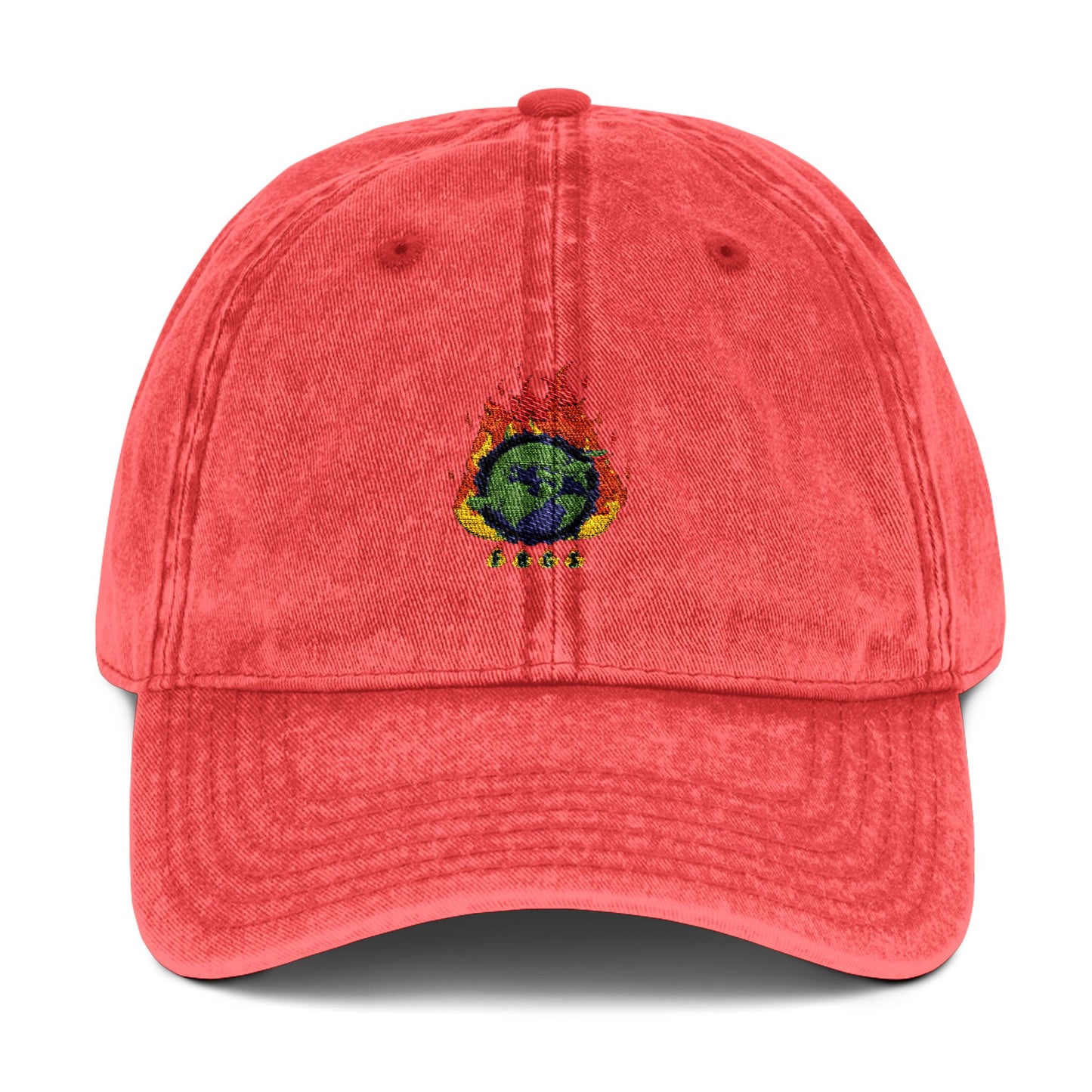 World on fire embroidered Dad hats