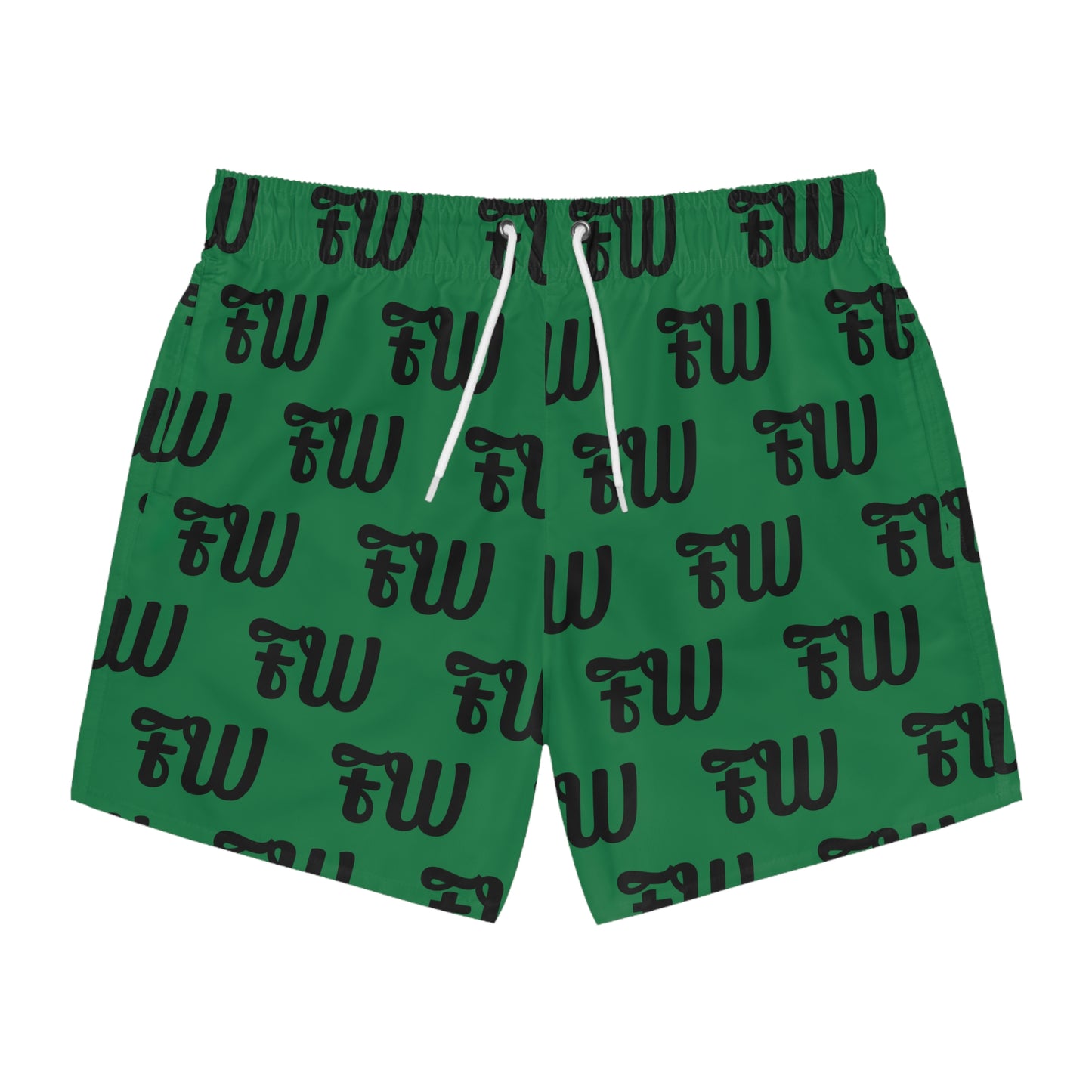 Mens short logo swim trunks